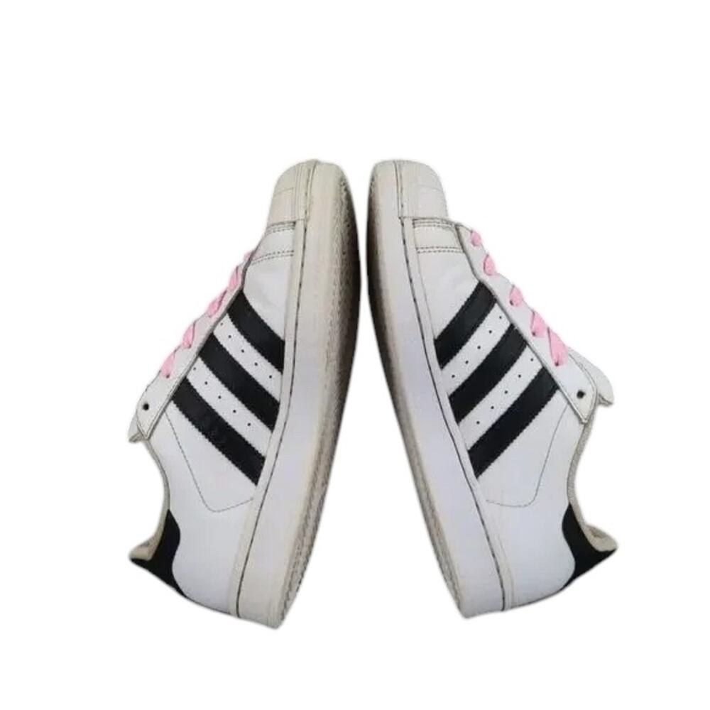 Adidas Shoes Kids 7 Sneakers Superstar Lifestyle Classic White Black Casual Low - Picture 10 of 14